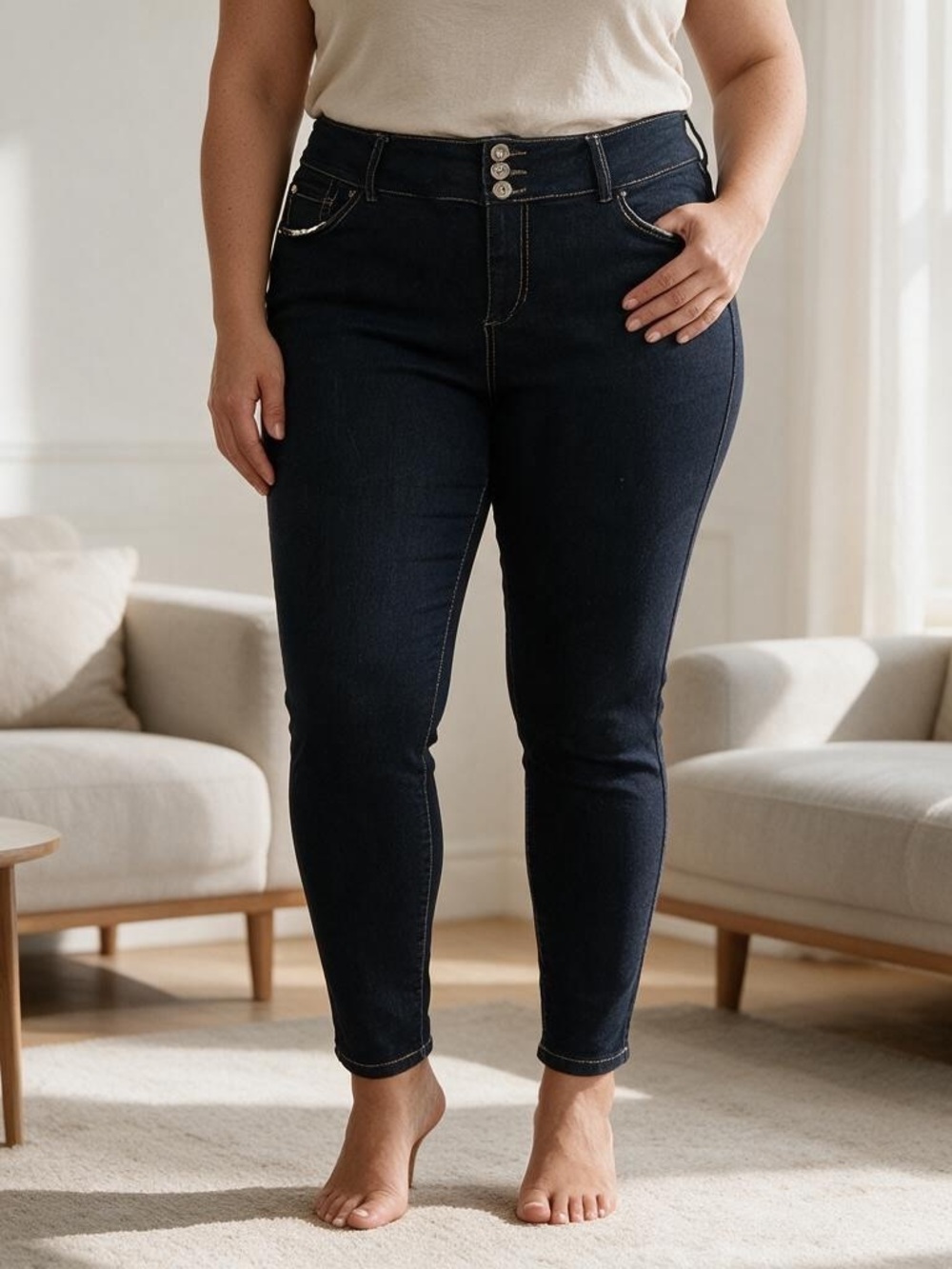 Torrid 20 Plus Premium Dark Wash High Rise Jegging Jeans 3-Button Stretch R $49
